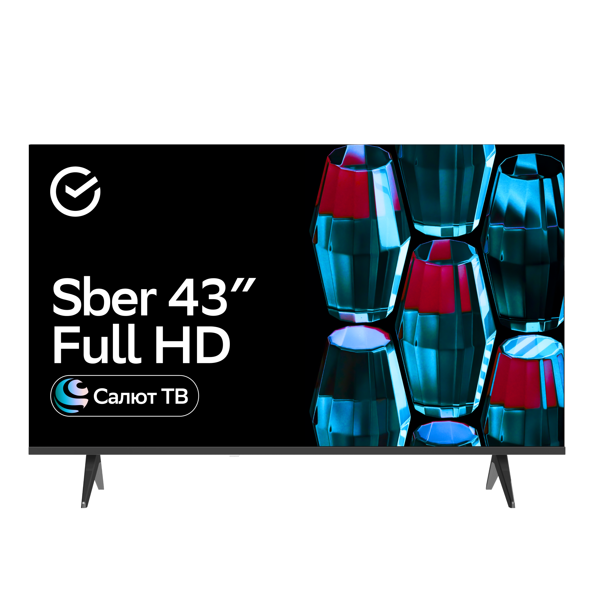 Умный телевизор Sber SDX-43F2124, цвет чёрный - фото 1