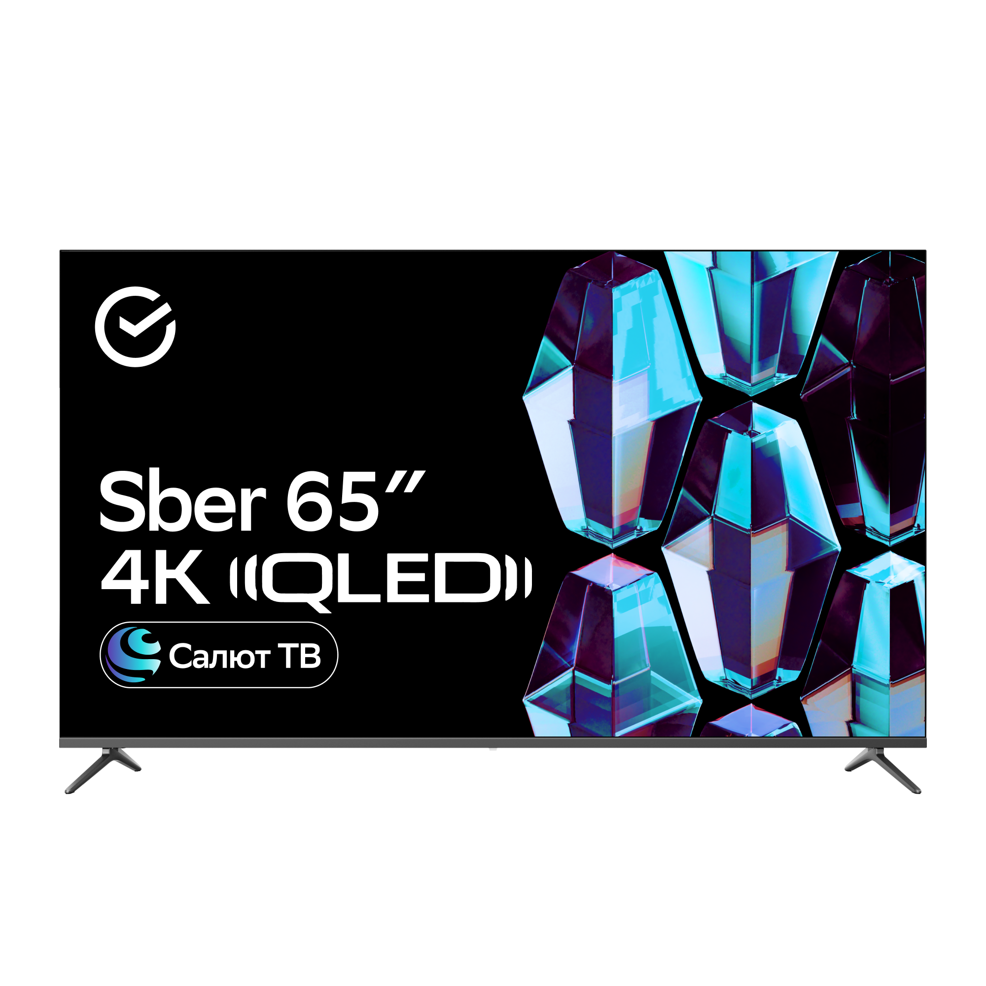 Умный телевизор Sber SDX-65UQ5233, цвет титан - фото 1