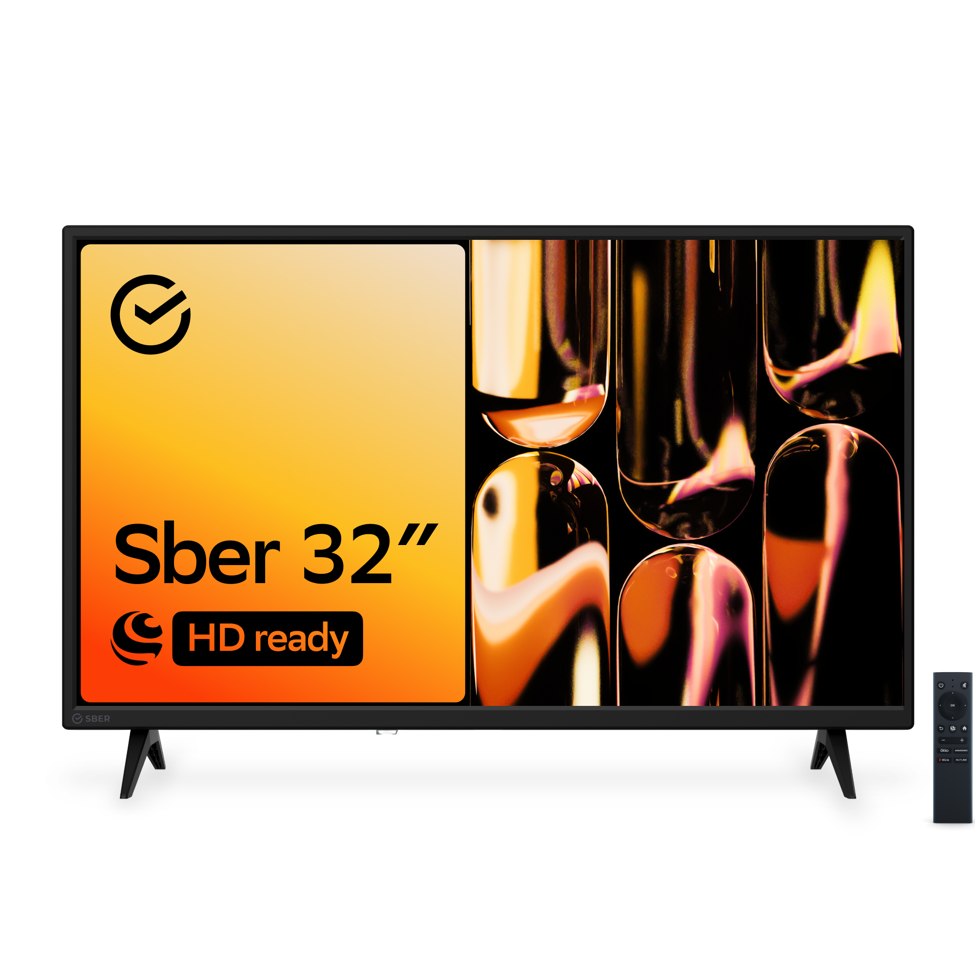 Умный телевизор Sber SDX-32H2010B, цвет чёрный