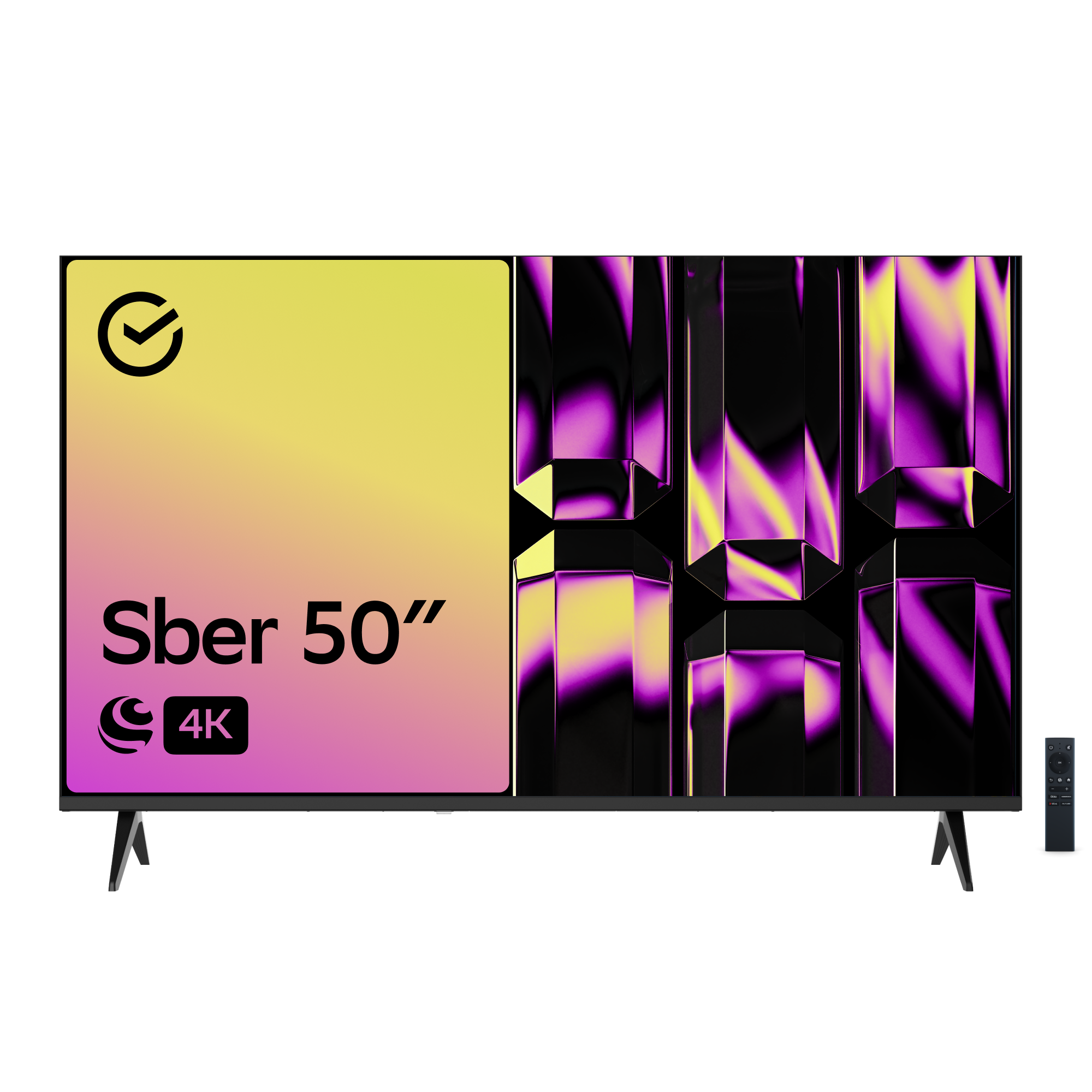 Умный телевизор Sber SDX-50U4126, цвет чёрный