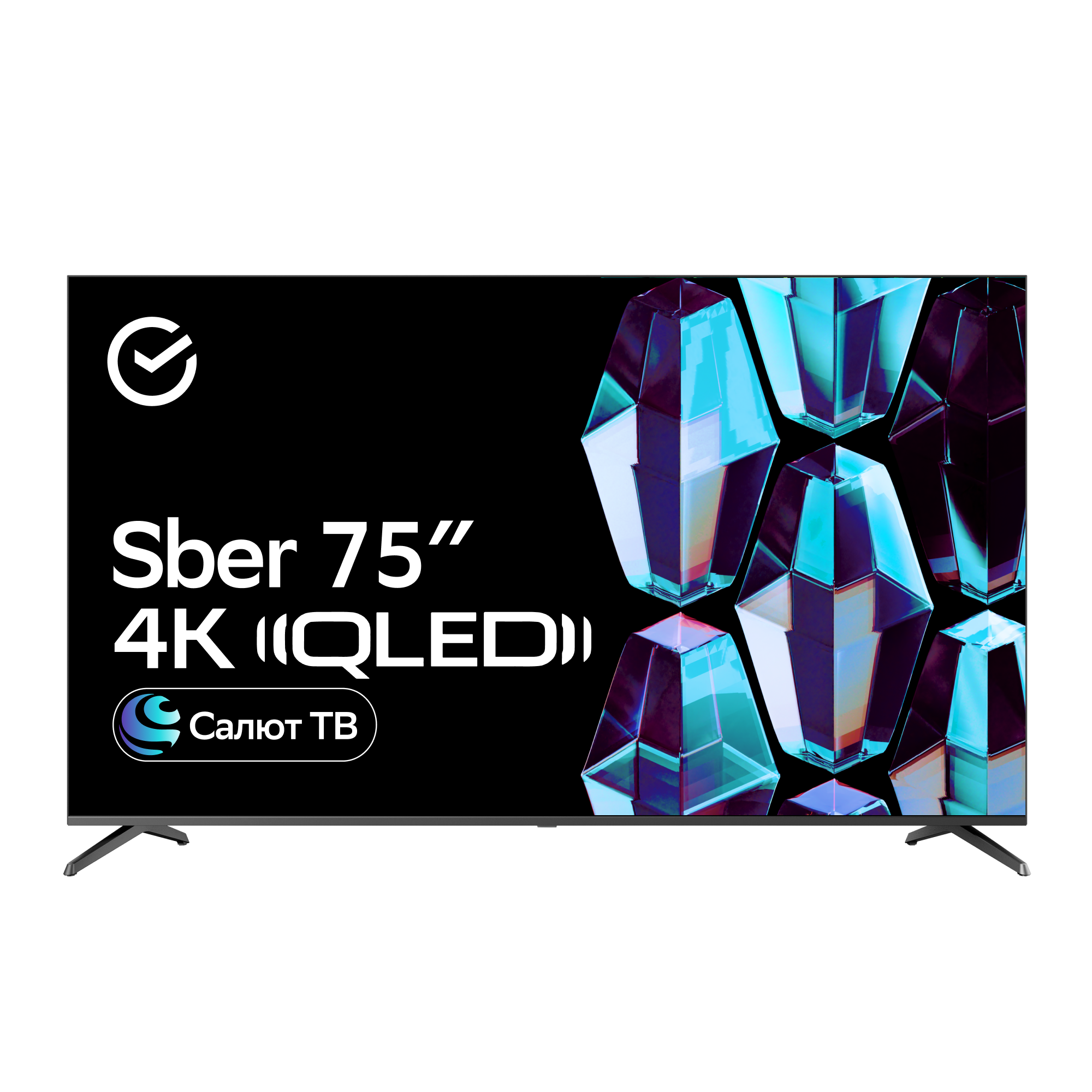 Умный телевизор Sber SDX-75UQ5233, цвет титан - фото 1