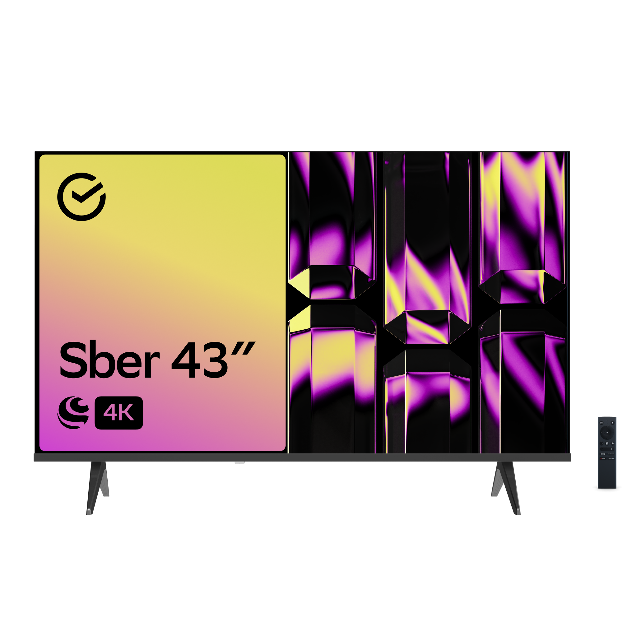 Умный телевизор Sber SDX-43U4126, цвет чёрный - фото 1