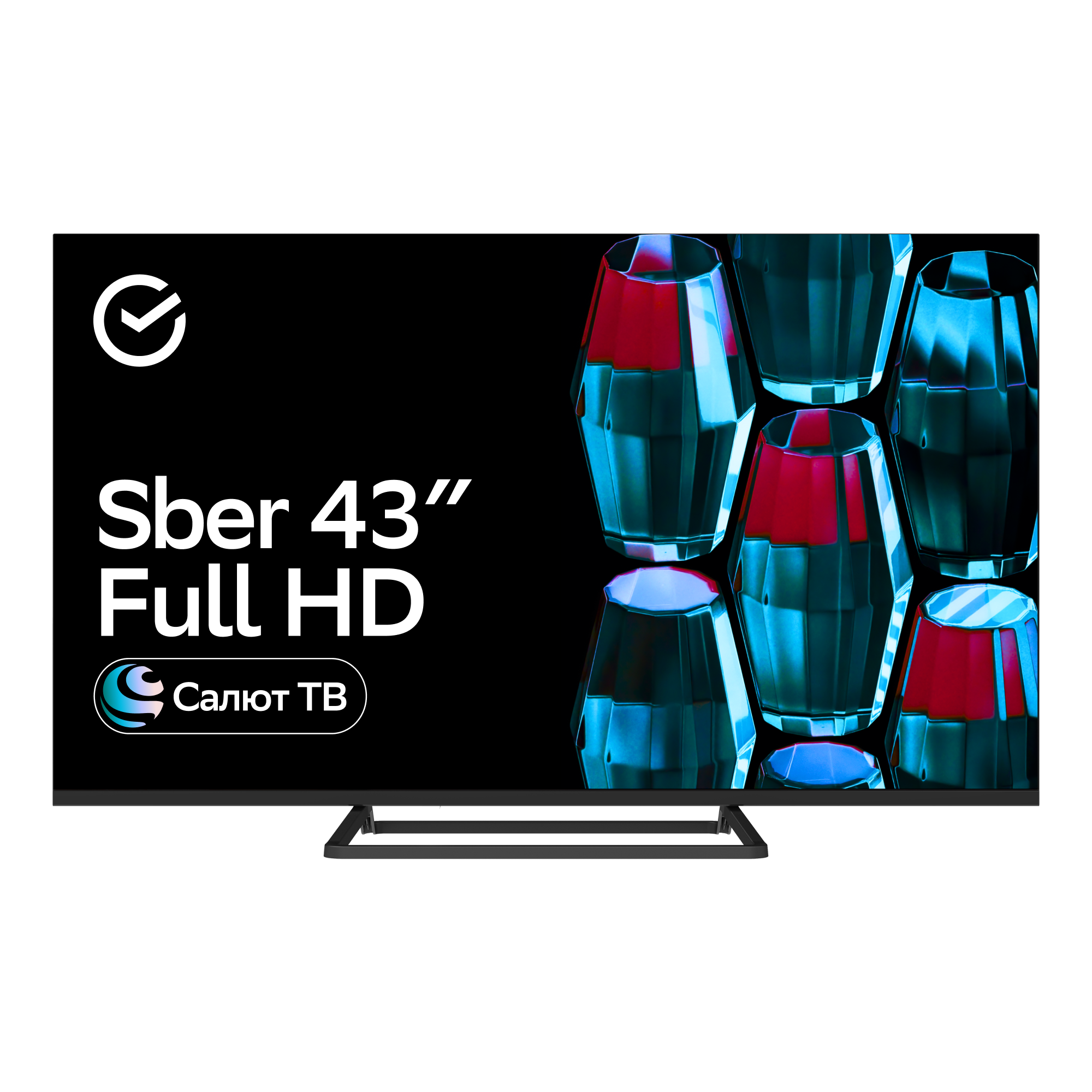 Умный телевизор Sber SDX-43F2128, цвет чёрный - фото 1