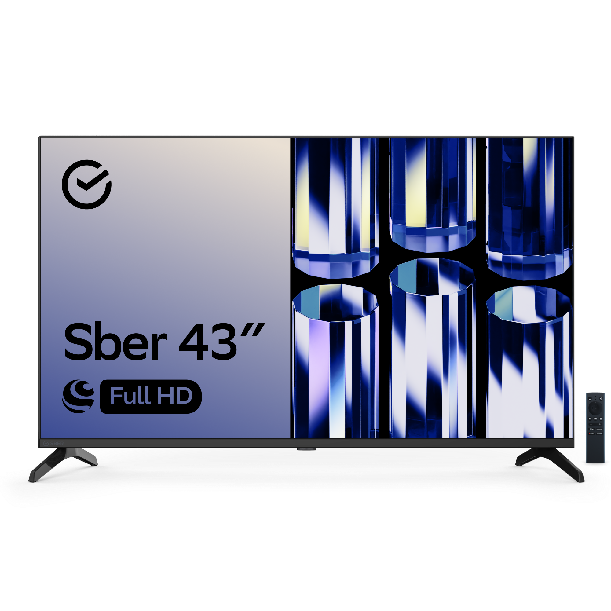 Умный телевизор Sber SDX-43F2122B, цвет чёрный