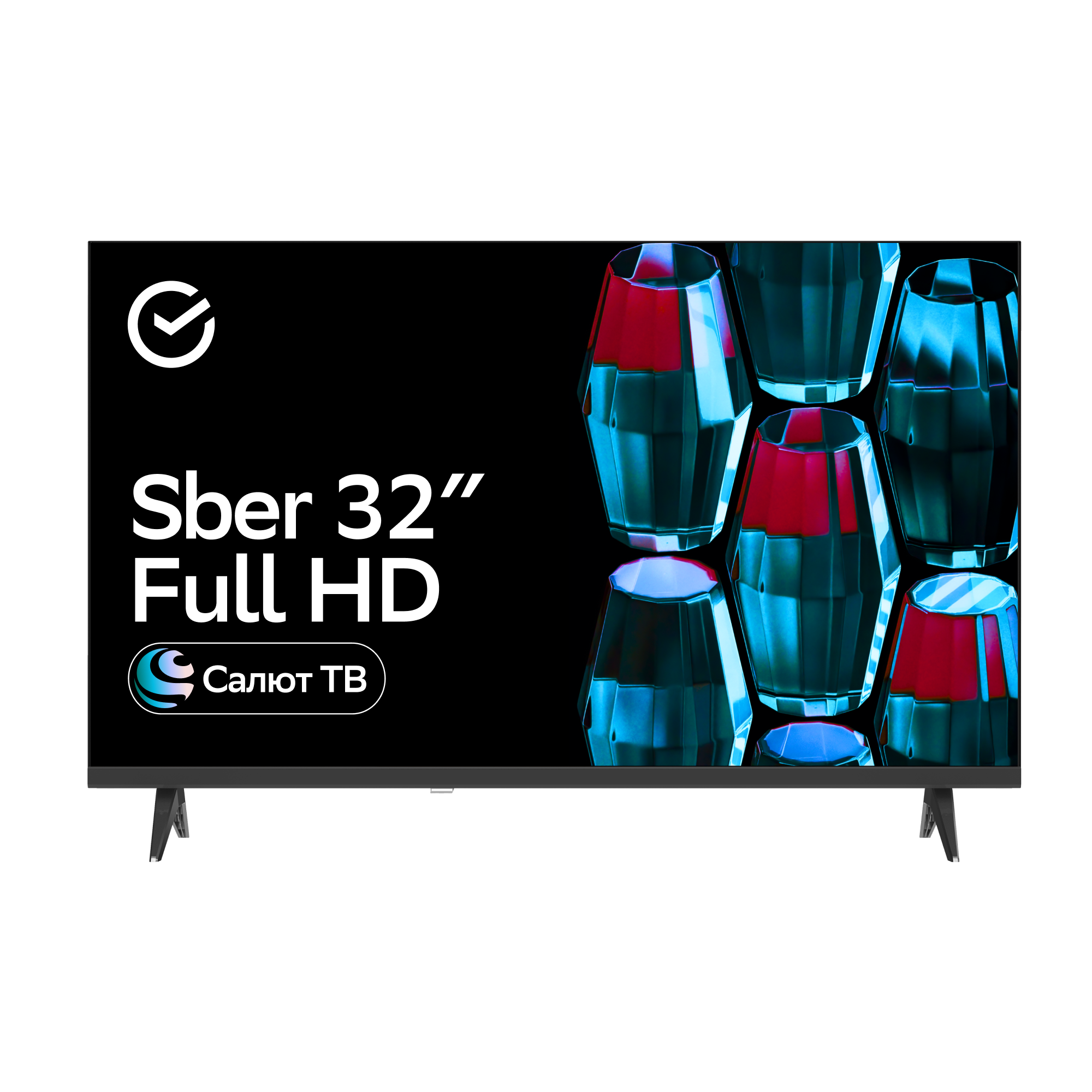 Умный телевизор Sber SDX-32F2126, цвет чёрный - фото 1