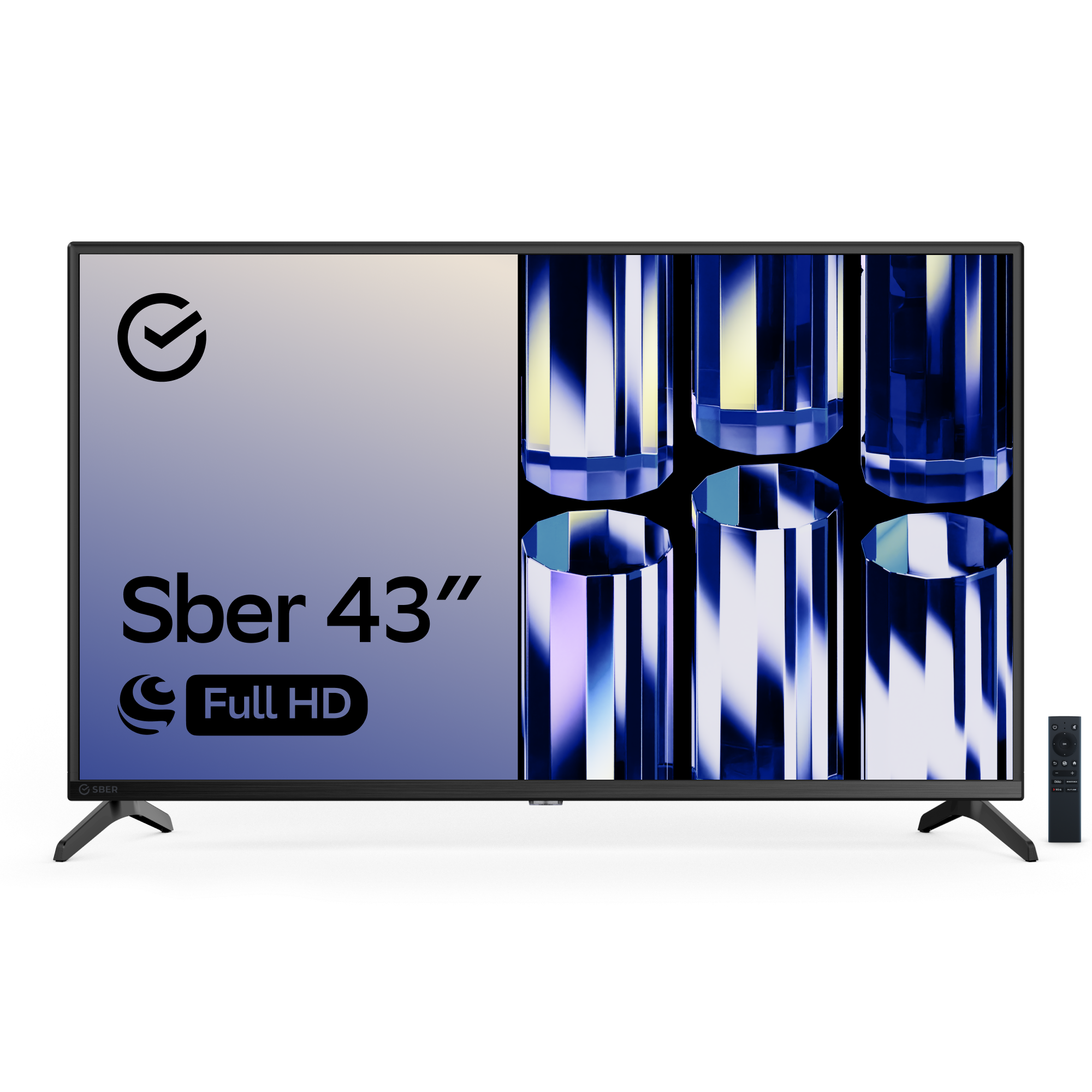 Умный телевизор Sber SDX-43F2012B, цвет чёрный - фото 1