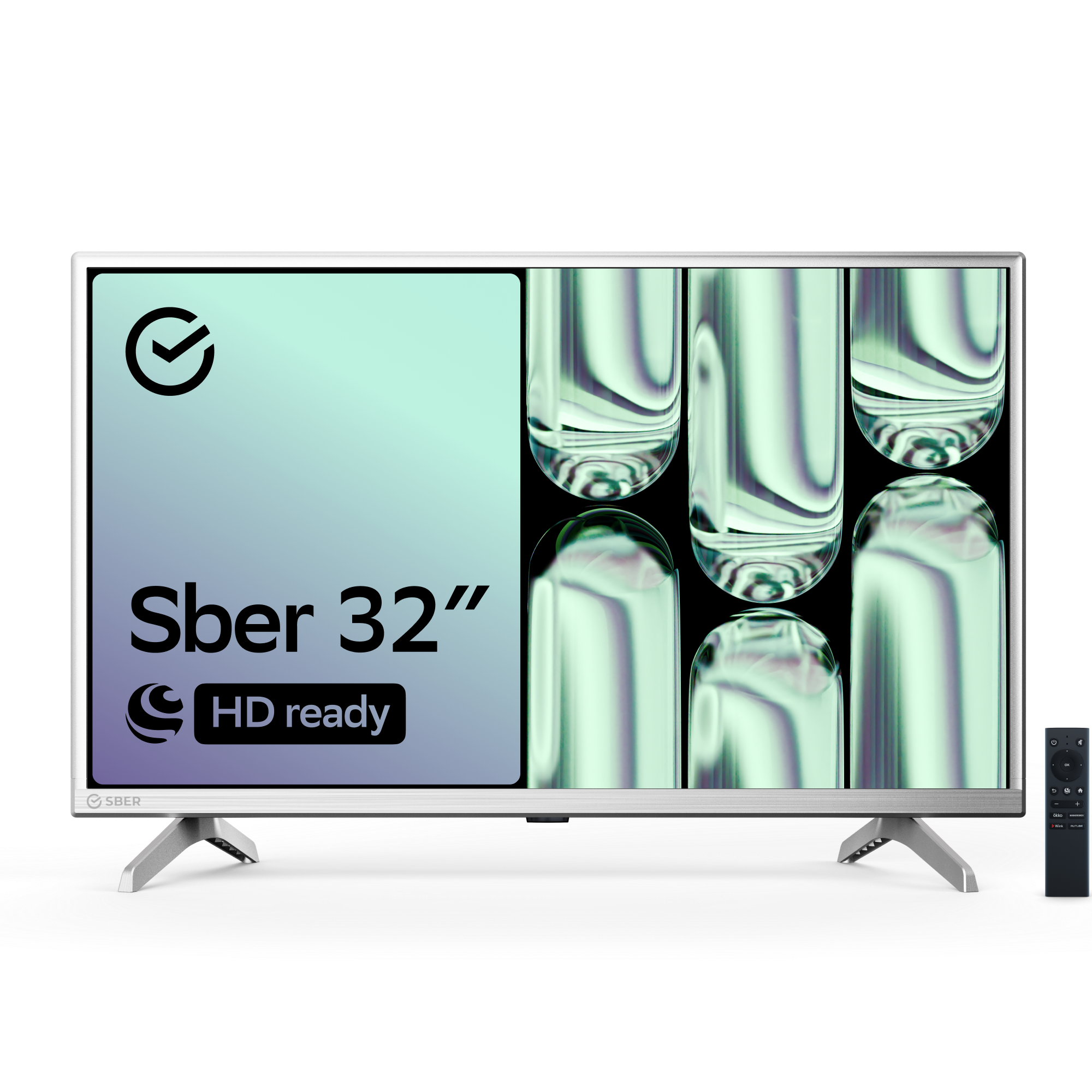 Умный телевизор Sber SDX-32H2012S, цвет серебро - фото 1