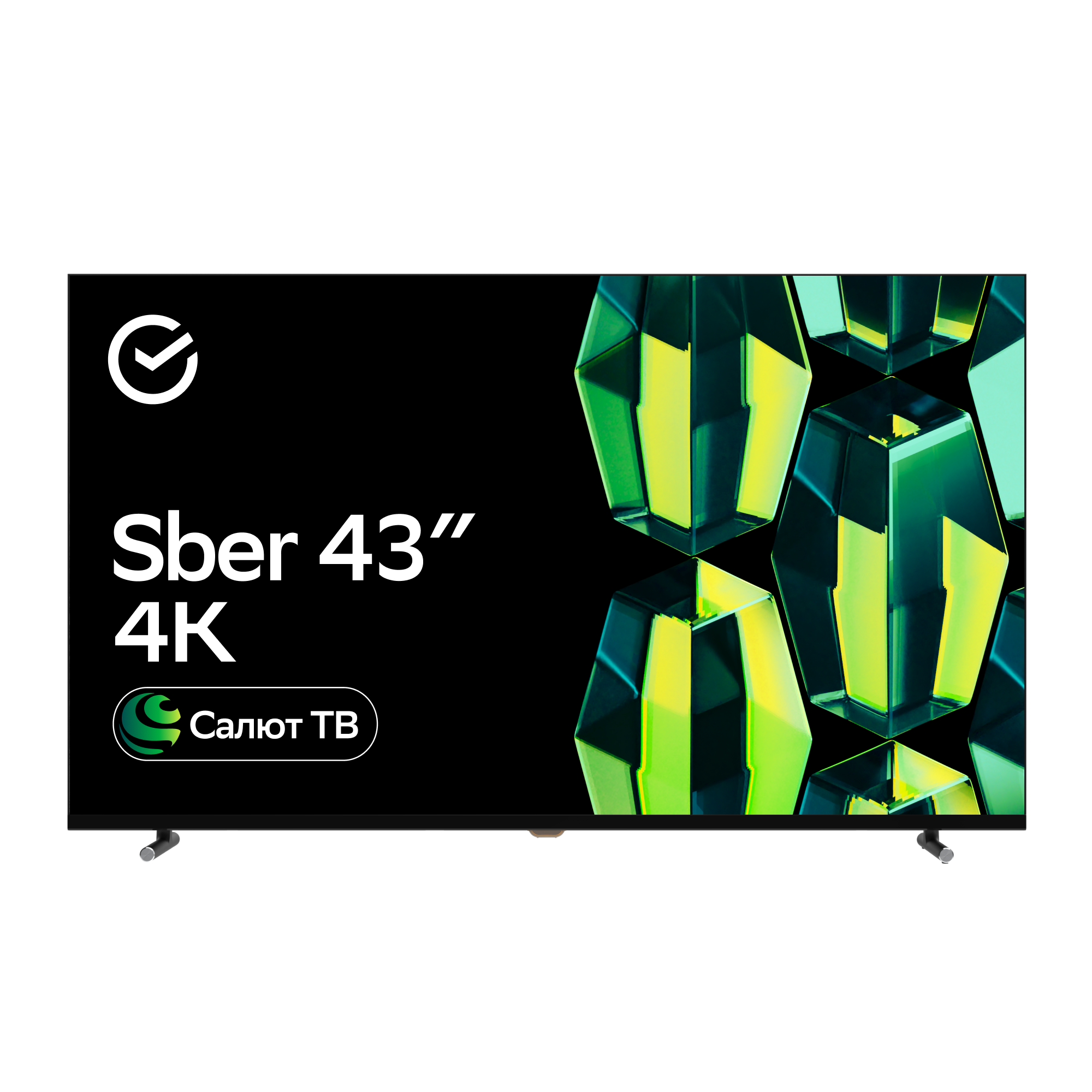 Умный телевизор Sber SDX-43U4124, цвет чёрный - фото 1